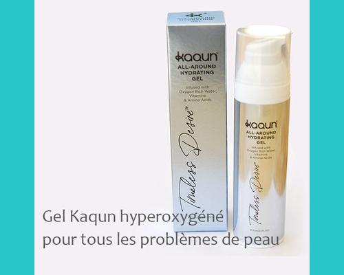 Gels Kaqun à très haute teneur en oxygène lié, pour tous types de peau. Combat les effets de l'hypoxie, l'acné, la pollution.