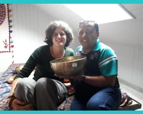 Avec Santa Ratna Shakya