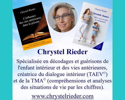 Chrystel Rieder - vies antérieures, blessures d'enfance, TAEV, TMA